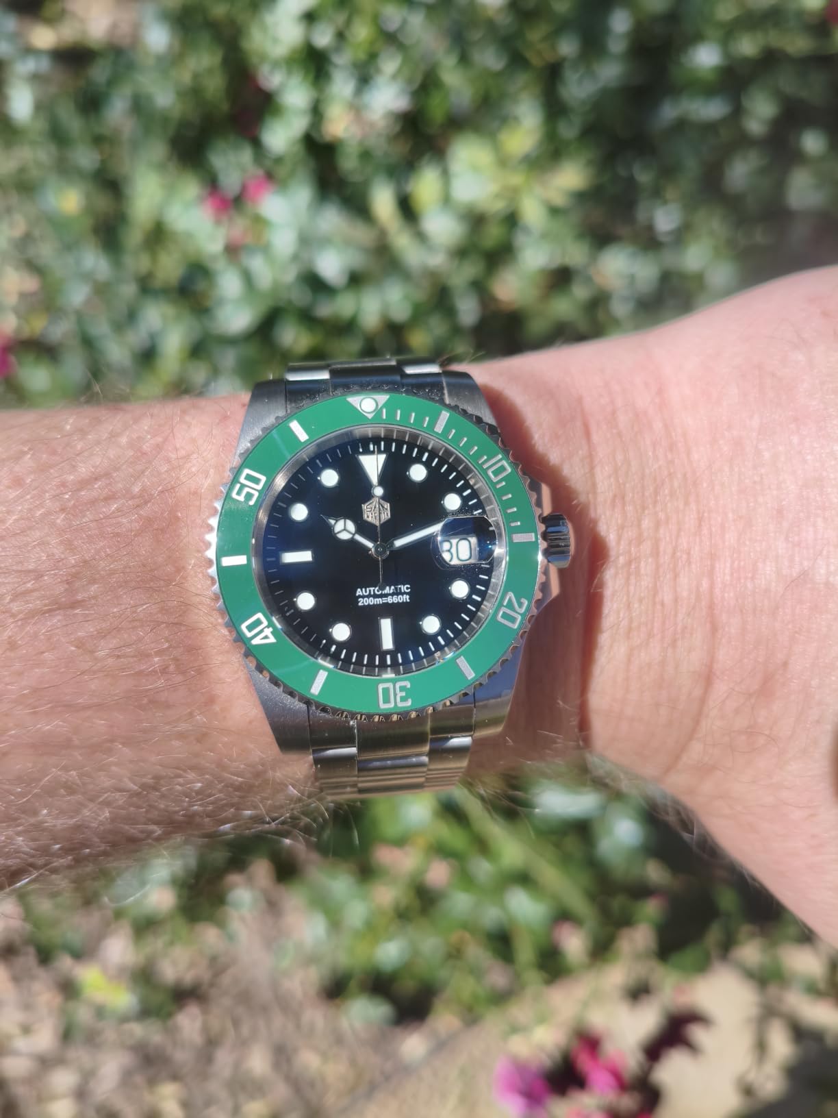 San Martin Men Watch SN0017G-F, 40 mm 20 Bar Diver Watch ST2130 Automatic Mechanical Luxury Diving Waterproof Wrist Watch customer photo 1