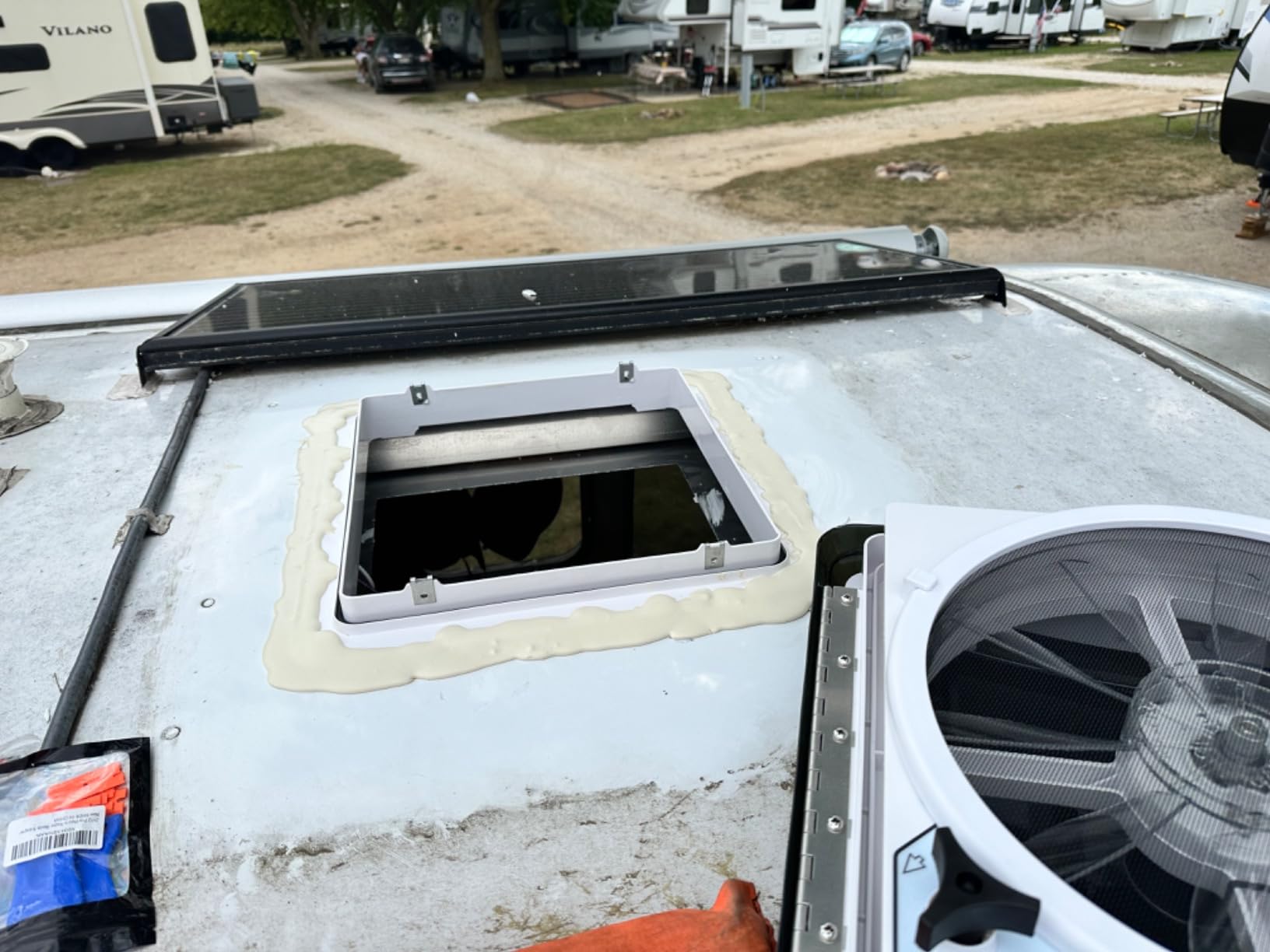 MAXXAIR Maxxfan Deluxe Vent, Fan and Vent Cover All in One - Powerful 10-Speed Reversible Fan with Thermostat, Built-in Rain Cover, Remote Control, Intake & Exhaust Fan, Smoke (00-07500K) customer photo 1