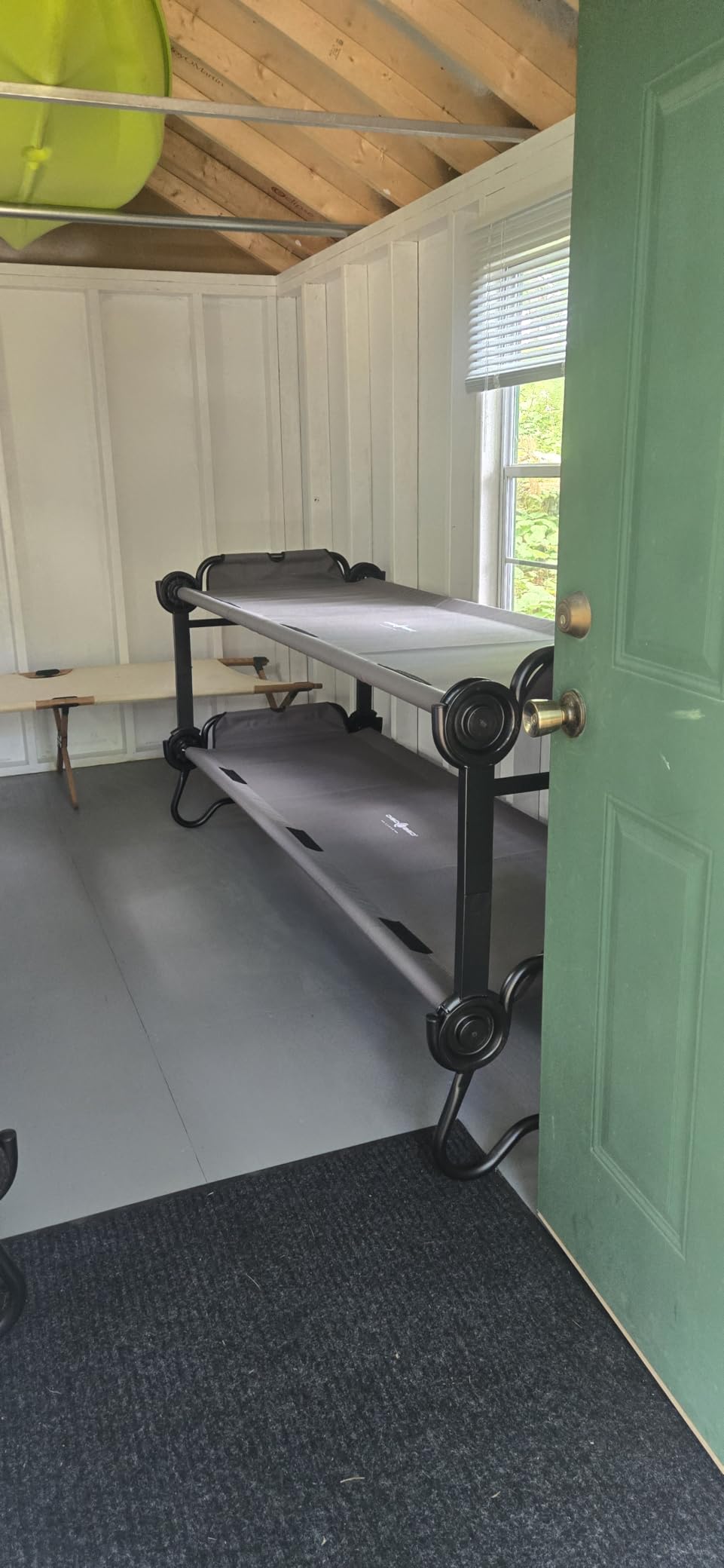 Disc-O-Bed Large Convertible 2 Person Bench & Double Camping Cot, Black customer photo 2