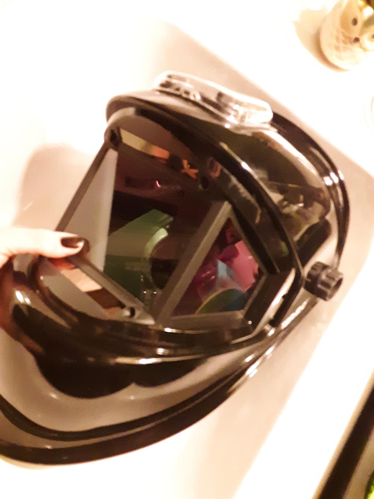 TGR Panoramic 180 View Solar Powered Auto Darkening Welding Helmet - True Color customer photo 1