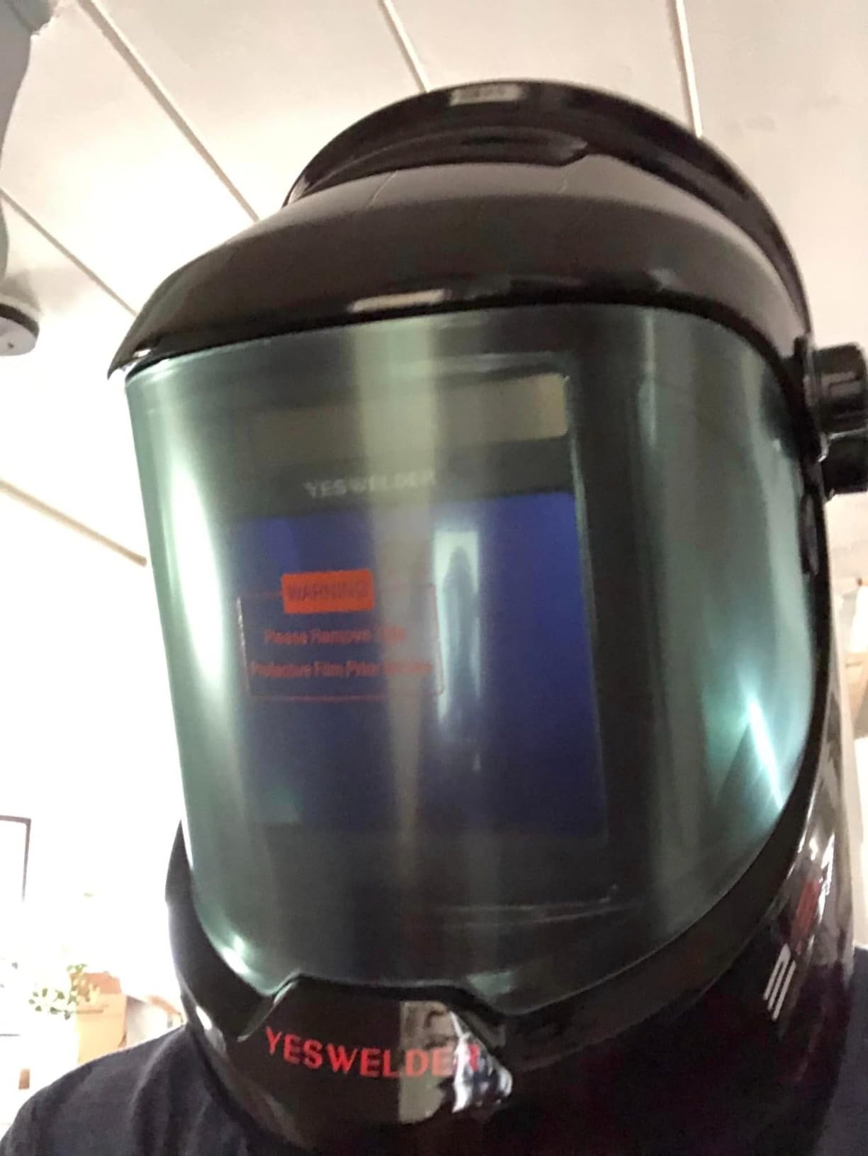 YESWELDER Auto Darkening Welding Helmet with LED, 180° View, LYG-Q800D customer photo 2