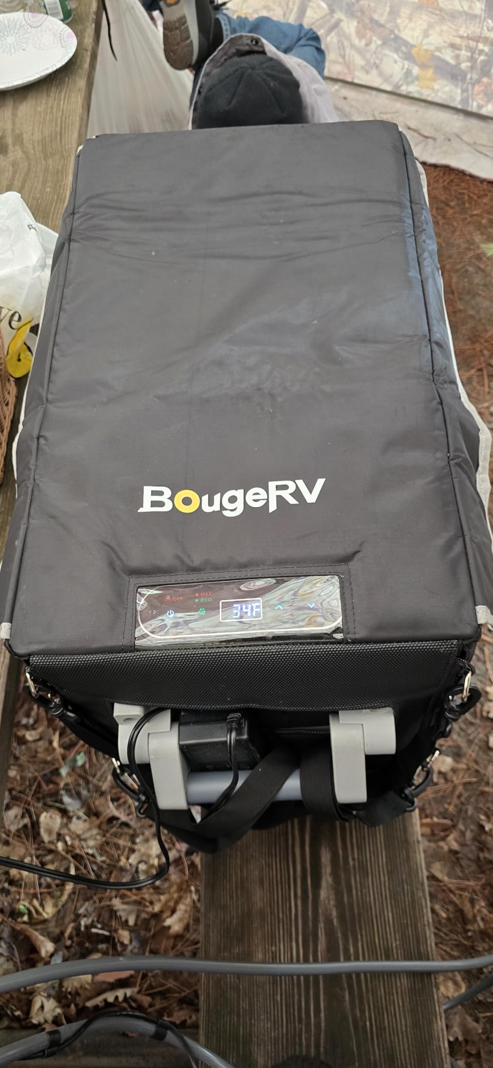 BougeRV 53 Quart Insulated Protective Cover, 12 Volt Portable Refrigerator Cover, Car Freezer Cover (Refrigerator NOT Included) customer photo 1