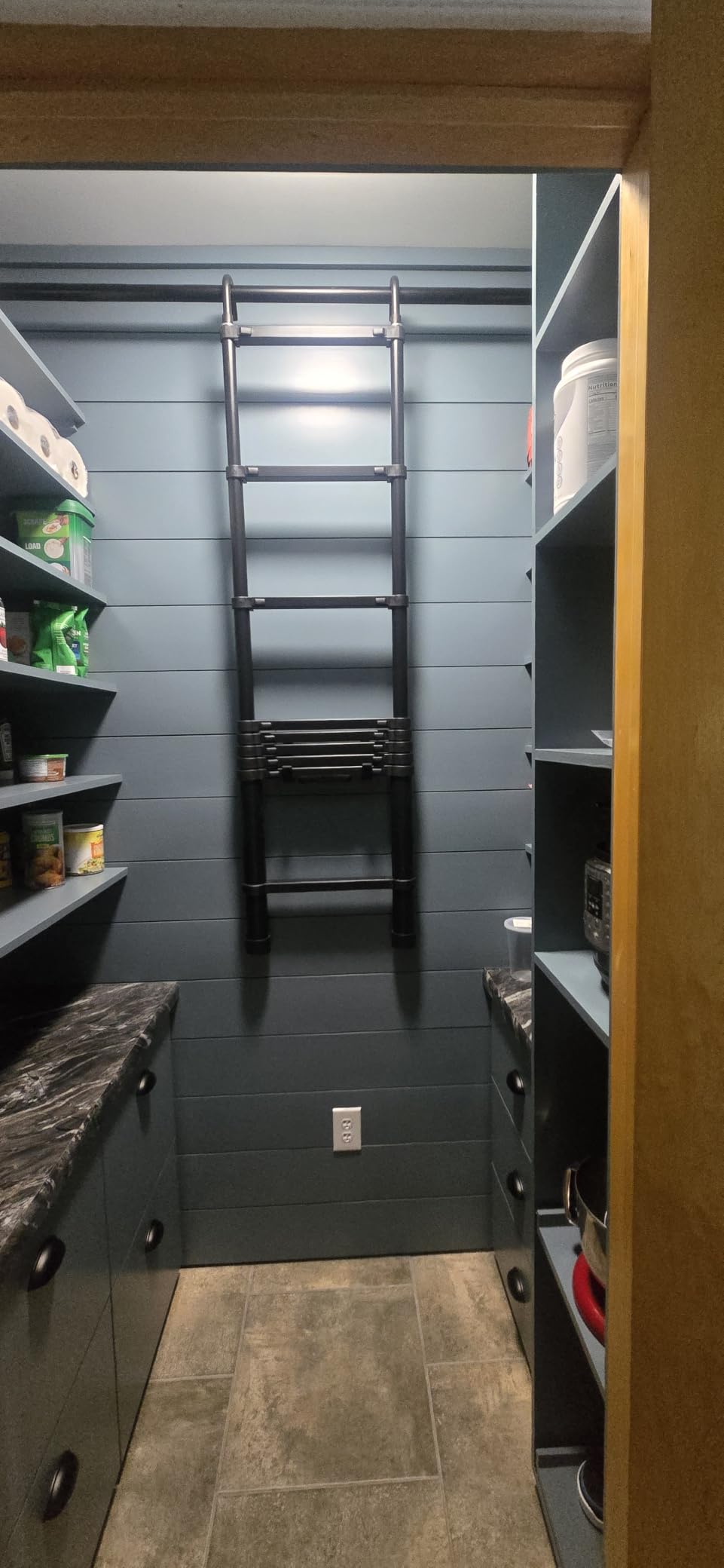 RIKADE Telescoping Ladder, 12.5 FT Aluminum Lightweight Collapsible Ladder with Detachable Top Hooks, 330 lbs Max Load, Extension Ladder for RV, Roof and Construction, Aluminum customer photo 1