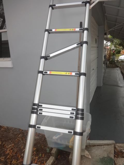 Telescoping Extension Ladder 14.5 FT, Folding Aluminum Ladders customer photo 2