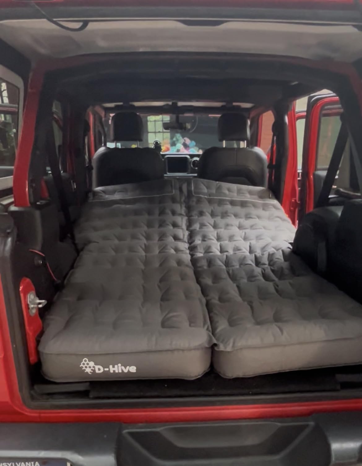 D-Hive Unbeatable Durability SUV Air Mattress for Car Camping, Durable Extra Thick 300D Oxford Fabric, Quick Easy Set-Up w/Electric Pump, Car Bed Mattress, Mattress for SUV, Air Mattress customer photo 1