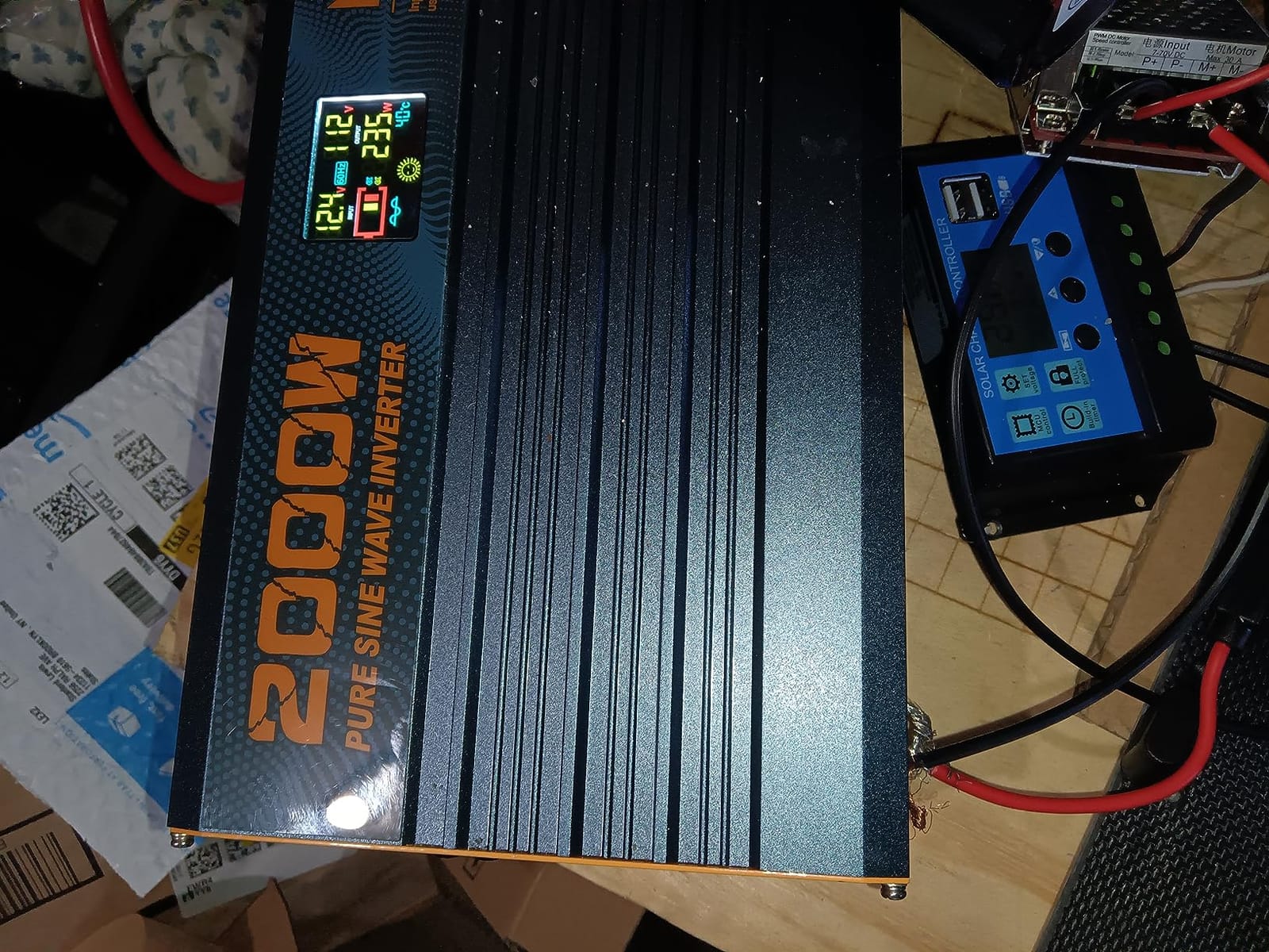 2000W Pure Sine Wave Power Inverter DC 12V to 110V 120V AC with 4 Quick Charging USB Ports& 3 AC Outlets Power Inverters for Vehicles RV Truck Home with LCD Display and Remote Controller customer photo 1