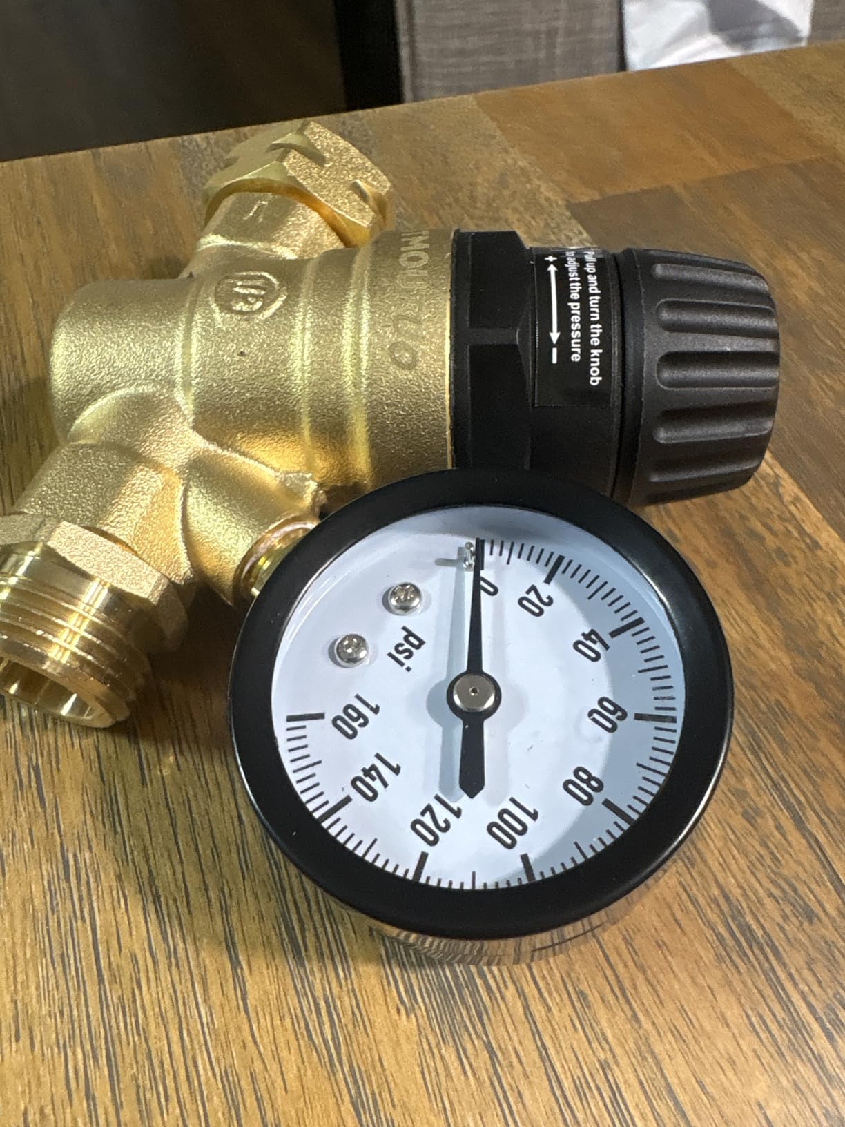 STMOUTUO RV Water Pressure Regulator Valve for Camper. Lead-Free Brass. customer photo 2