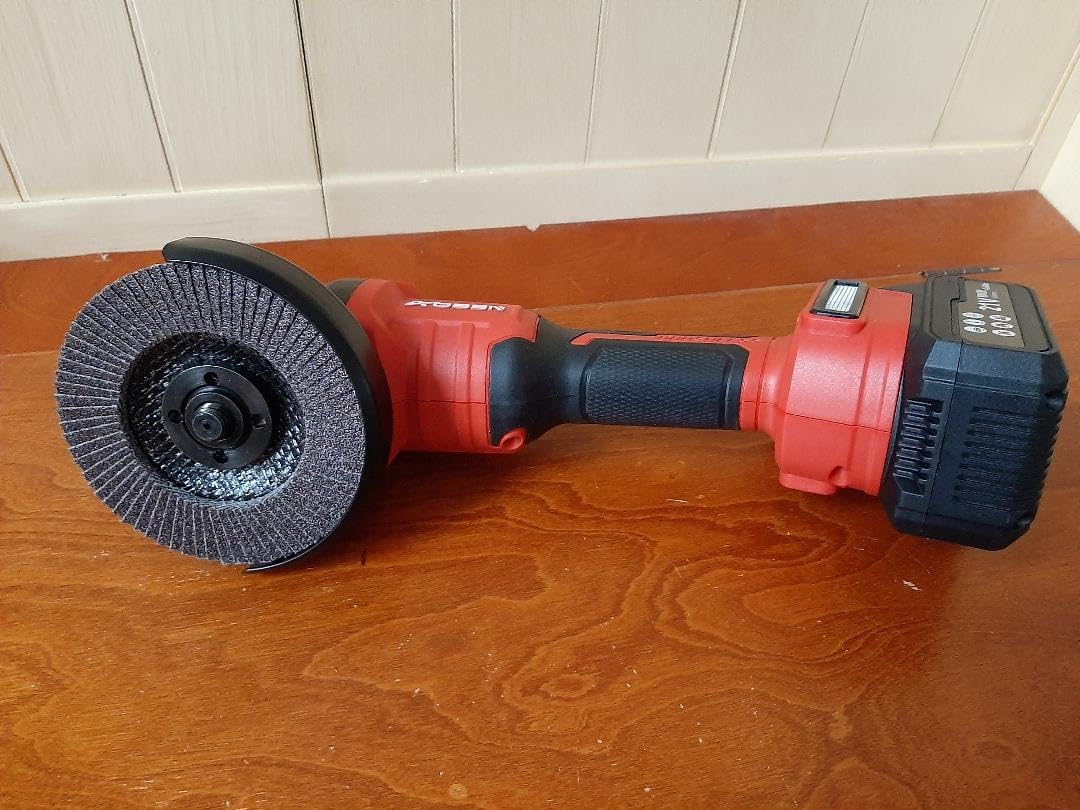 AOBEN Cordless Angle Grinder 4-1/2 inch, 21V Battery Grinder Kit, Power Electric Cut Off Tool, Brushless Motor, 2x4.0Ah Battery & Charger, for Metal Cutting, Grinding, Polishing customer photo 2