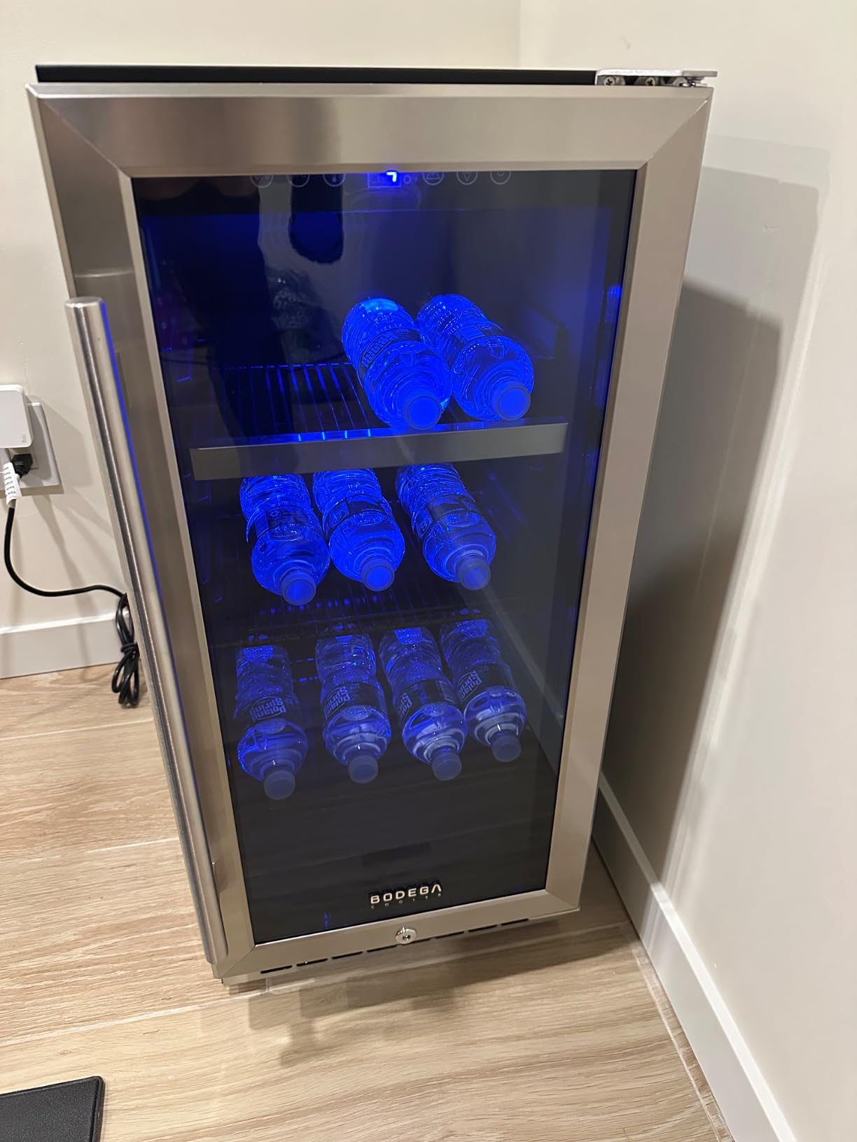 BODEGA 24 Inch Wine and Beverage Refrigerator, Dual Zone Wine and Bar Beverage Cooler, Commercial Black Bar Cooler With 2 Glass Doors, Bar Fridge Hold 19 Bottles and 57 Cans,Built-In or Freestanding. customer photo 2