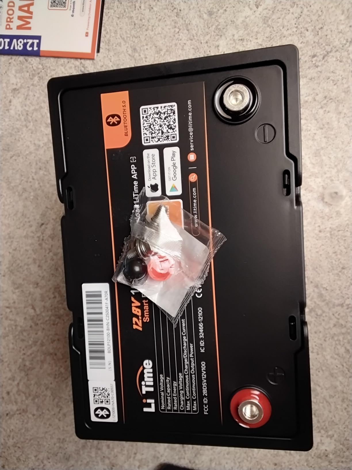 Litime 12v 100Ah RV Self-Heating LiFePO4 Lithium Battery for Marine, Camper customer photo 1