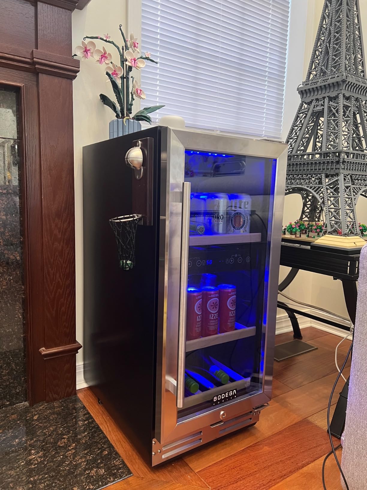 BODEGA 24 Inch Wine Fridge, 46 Bottle Dual Zone Wine Cooler, 41-72℉ Compressor Wine Refrigerator with Tempered Glass Door, Built-in or Freestanding Wine Cooler for Home Kitchen Bar (5.3 cu.ft). customer photo 1
