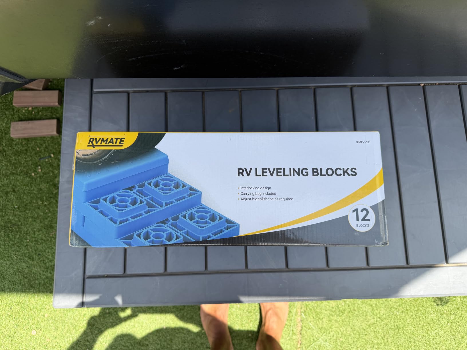 RVMATE 12 Pack RV Leveling Blocks, Camper Trailer Leveling Blocks customer photo 2