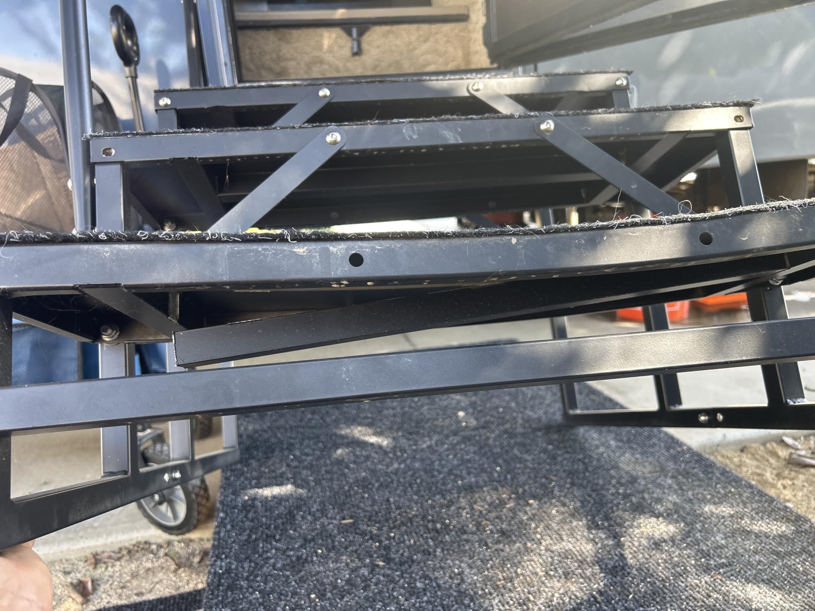 RV Mobile Home Steps with Handrail, 4-Step Camper Entry Stairs customer photo 1