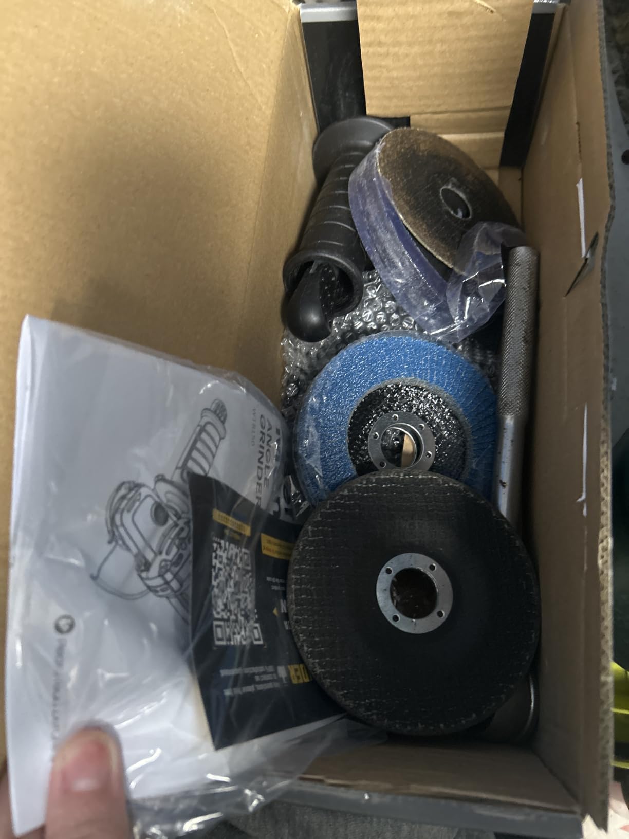 Angle Grinder Brushless fit DEWALT 20V Battery, 6 Variable Speed Power Grinder 4-1/2