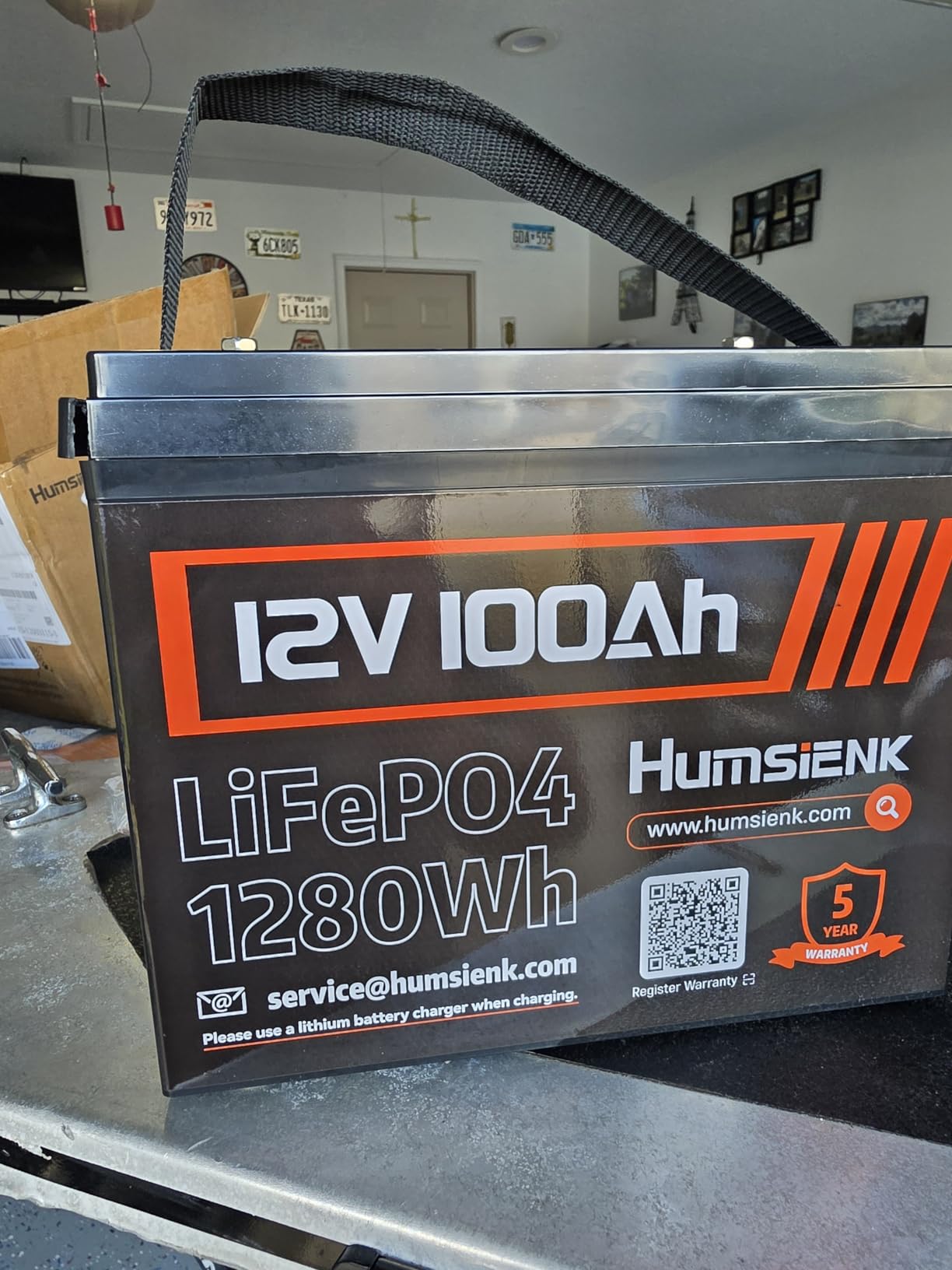 HumsiENK 12V 100Ah LiFePO4 Lithium Battery with Bluetooth (Group 24) 1280Wh customer photo 2