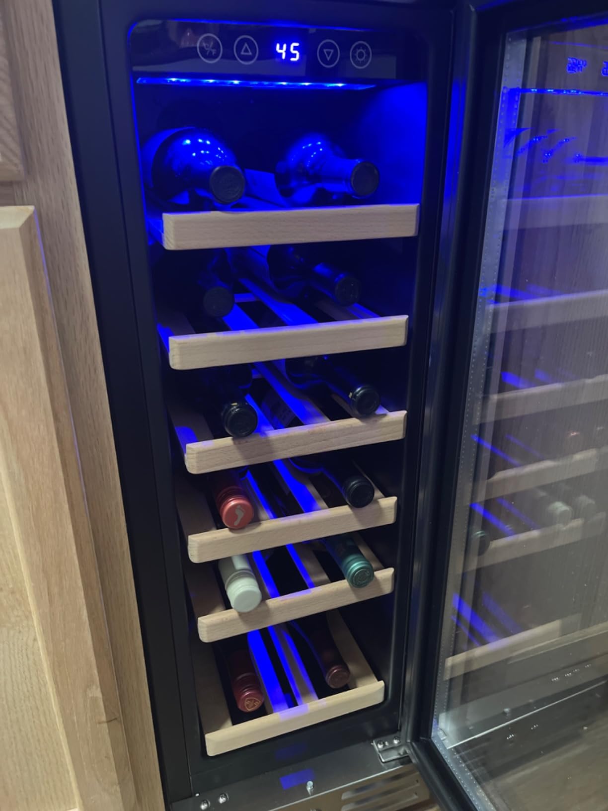 Kalamera 24 Inch Wine Cooler Refrigerator, 46-Bottle Dual Zone Wine Fridge customer photo 2